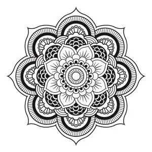 Mandala to download free simple flower