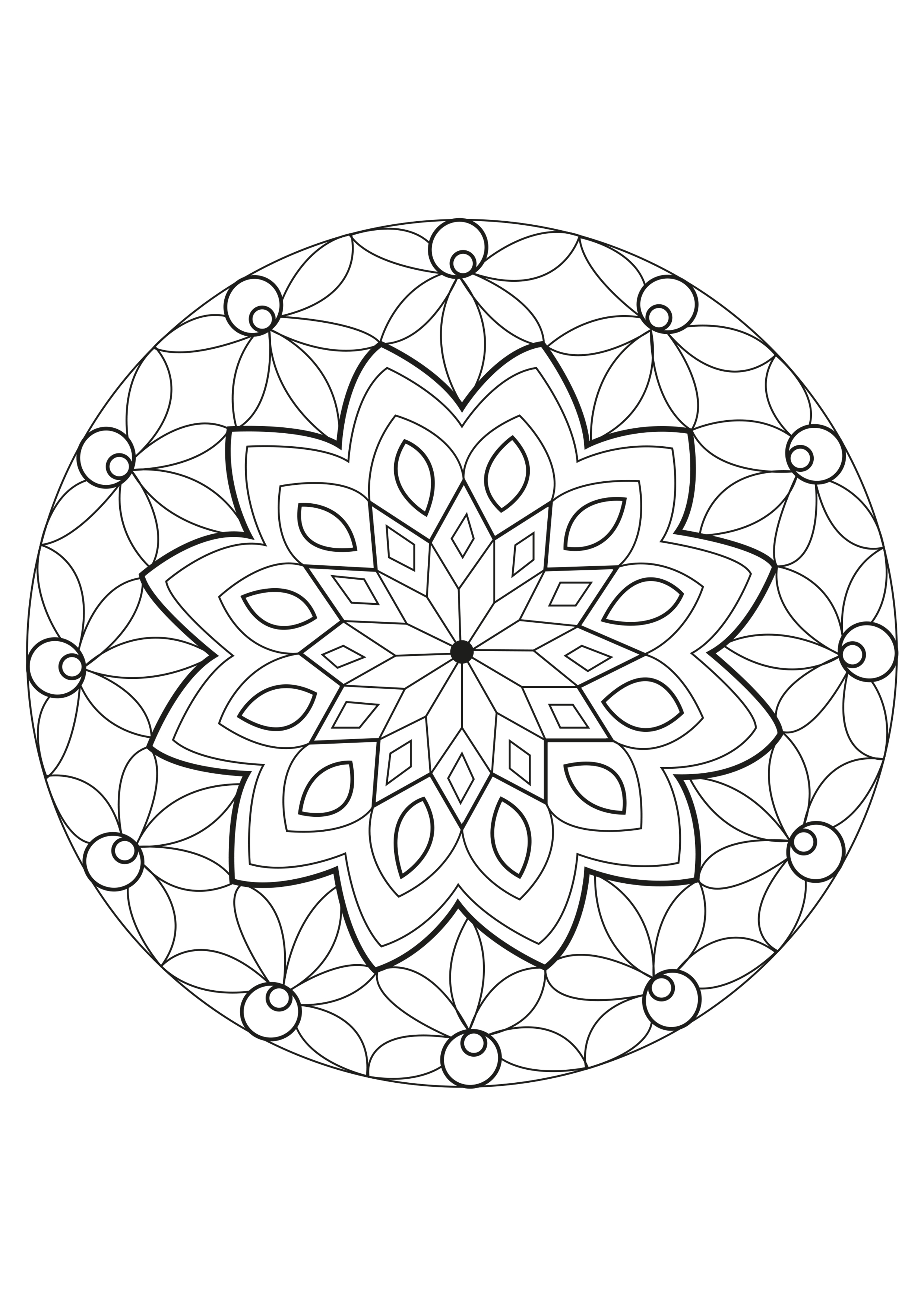 Coloring Page : Mandala Celine Printable Coloring Page for adults : Mandala Celine