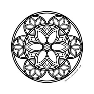 Printable Mandalas Coloring Page for adults : Primal energy