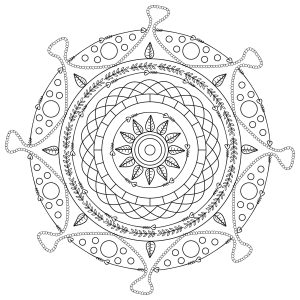 Hypnotic circular mandala
