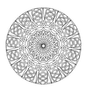 Coloring free mandala difficult for adult to print : 8