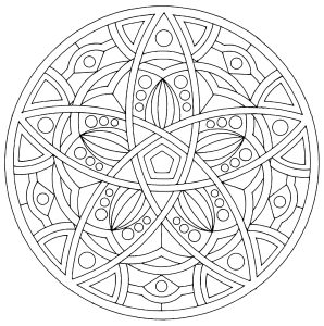 Coloring page mandala harmony