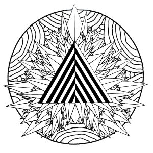 Mystical triangle in a Mandala