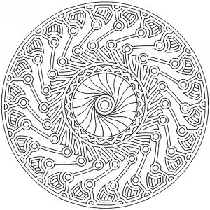 Coloring page mandala page harmony and complexity