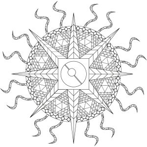 mandalas tentacles (Coloring Page)