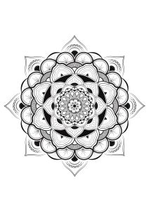 Coloring pages flower mandala by louise