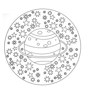 Mandala with Planet & stars