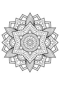 Mandala from free coloring books for adults - 18