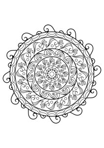 Mandala from free coloring books for adults   21