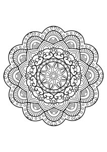 Mandala from free coloring books for adults   26