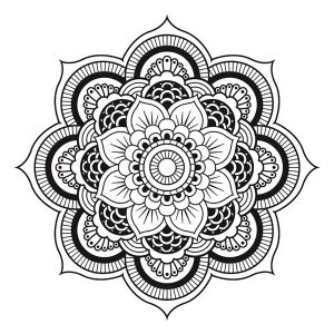 Mandala to download free simple flower