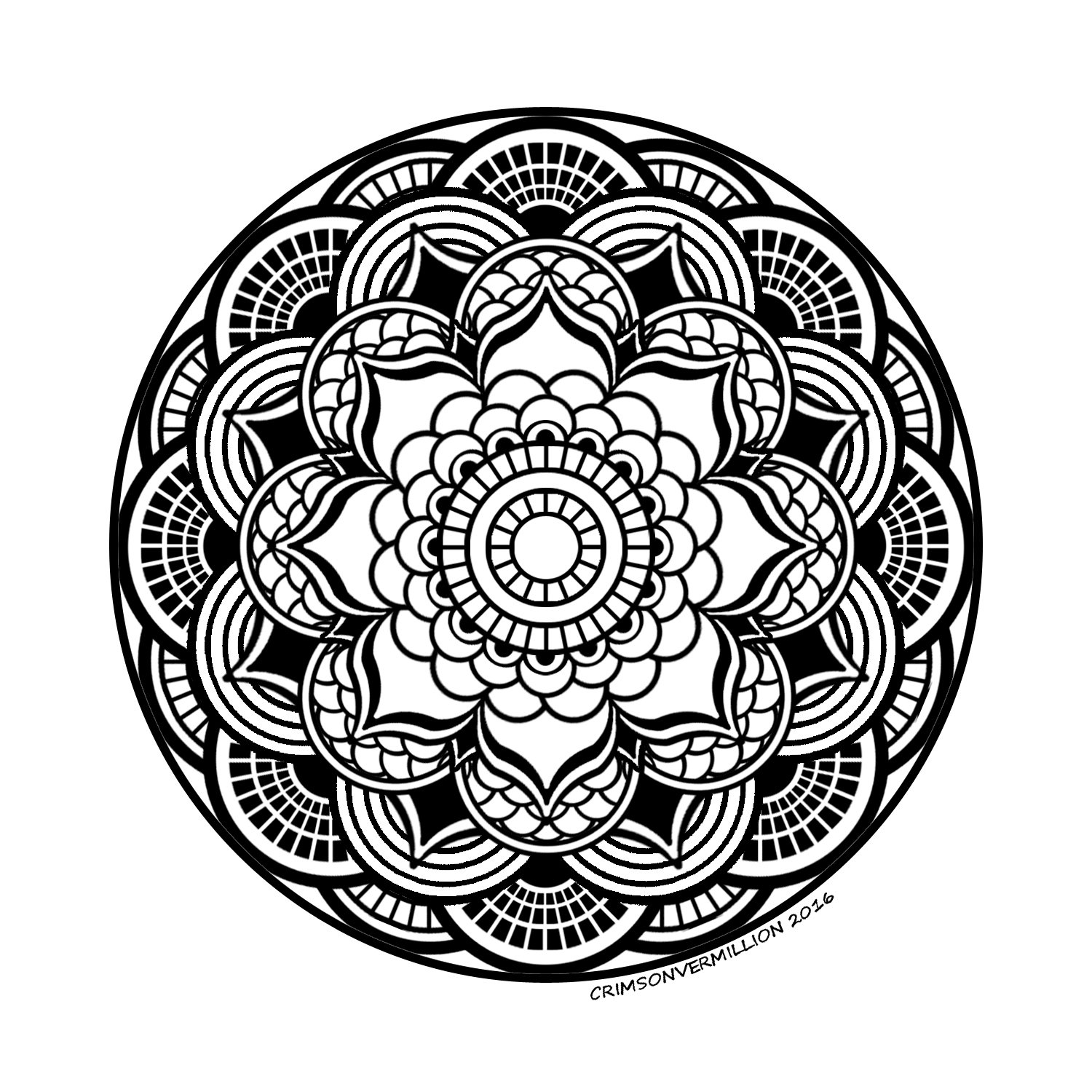 Download Web of the correspondence - Mandalas Adult Coloring Pages