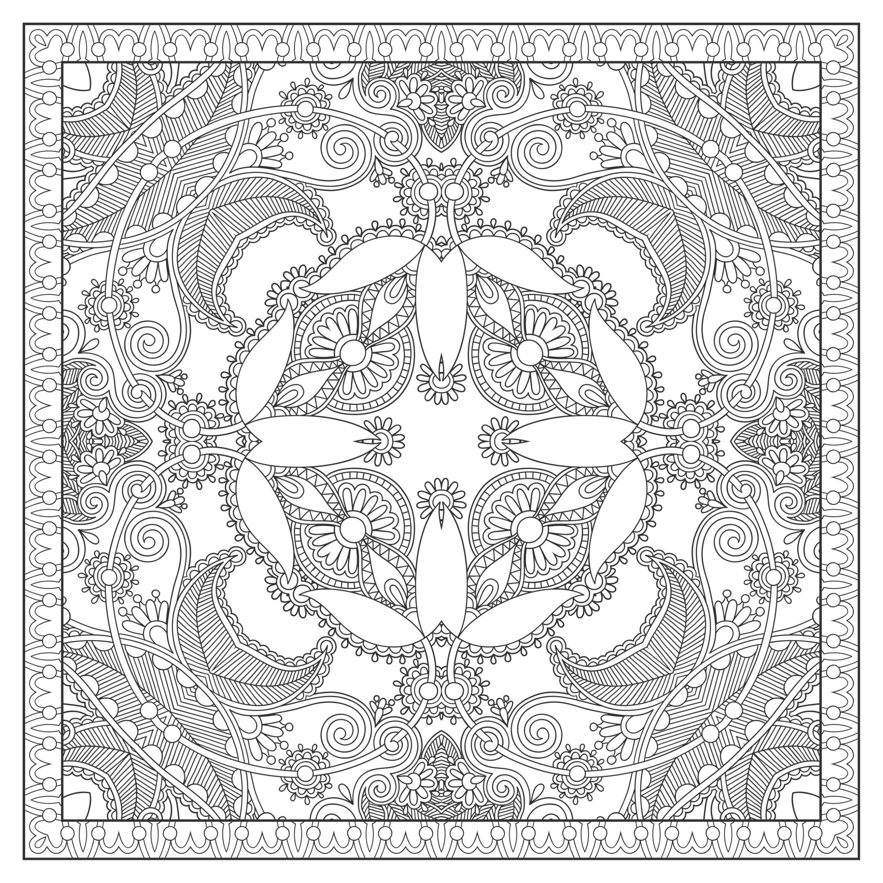 A beautiful square Mandala by Lesya Kara-Kotsya