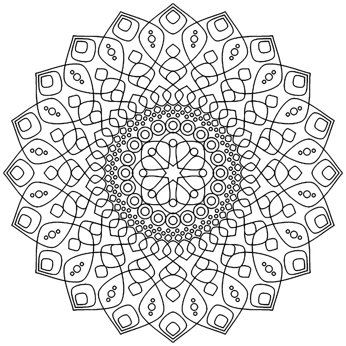 Calming Mandala (Printable Coloring Page for adults)
