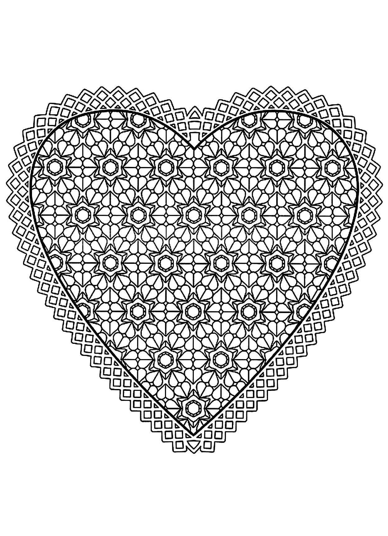 Heart Mandala Coloring Pages - Home Design Ideas