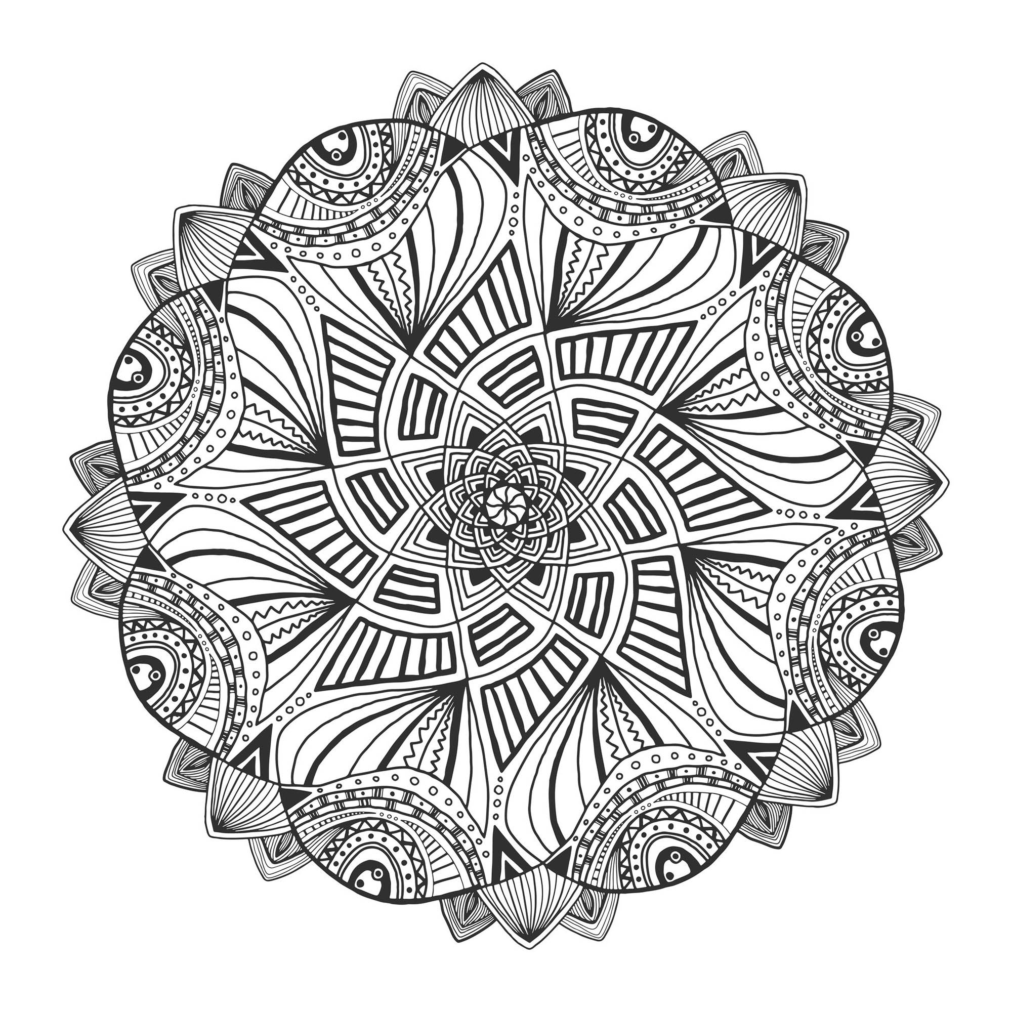 Mandala Coloring - Don't Eat the Paste: Architectural Inspired Mandala