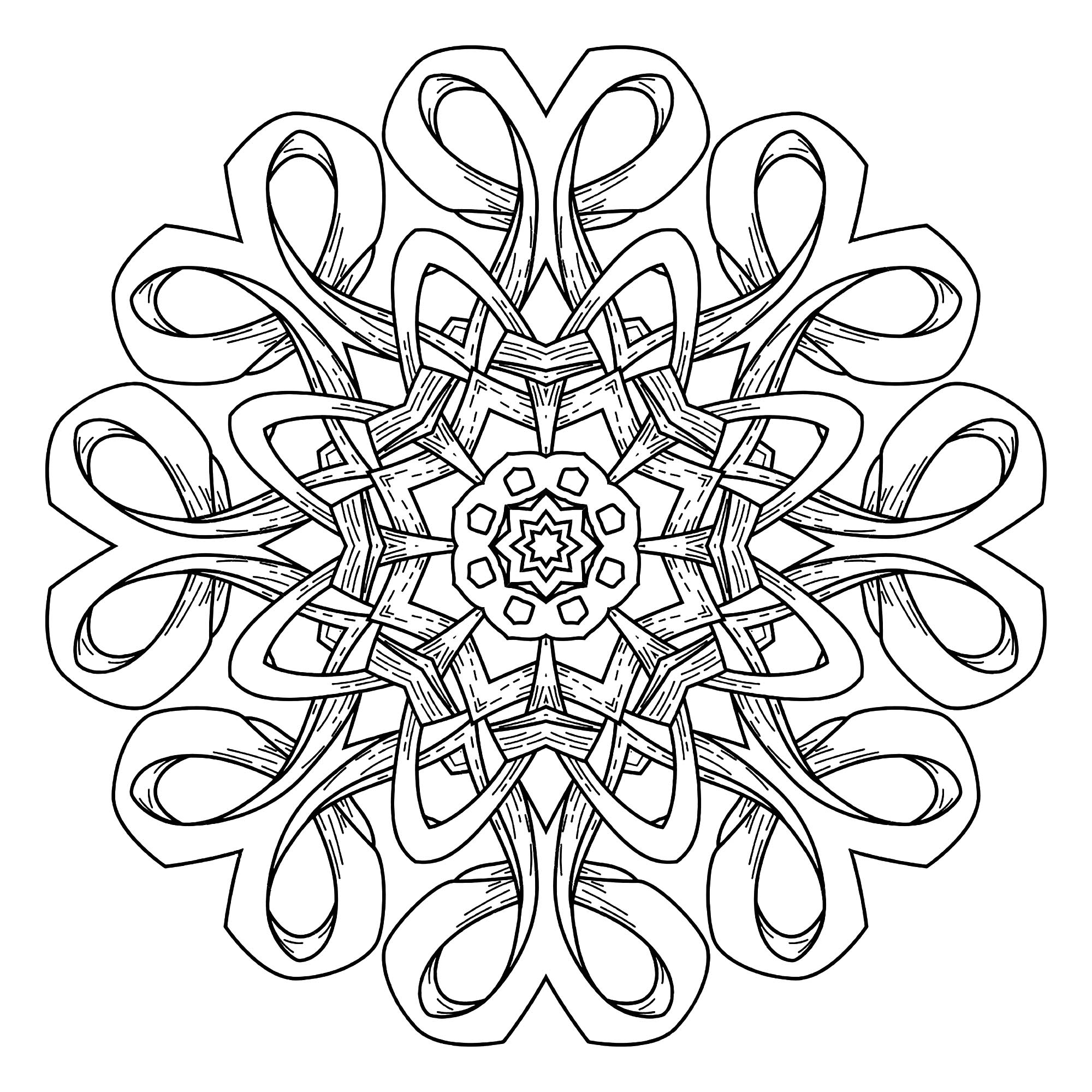 Download Abstract decorative Mandala - Mandalas Adult Coloring Pages
