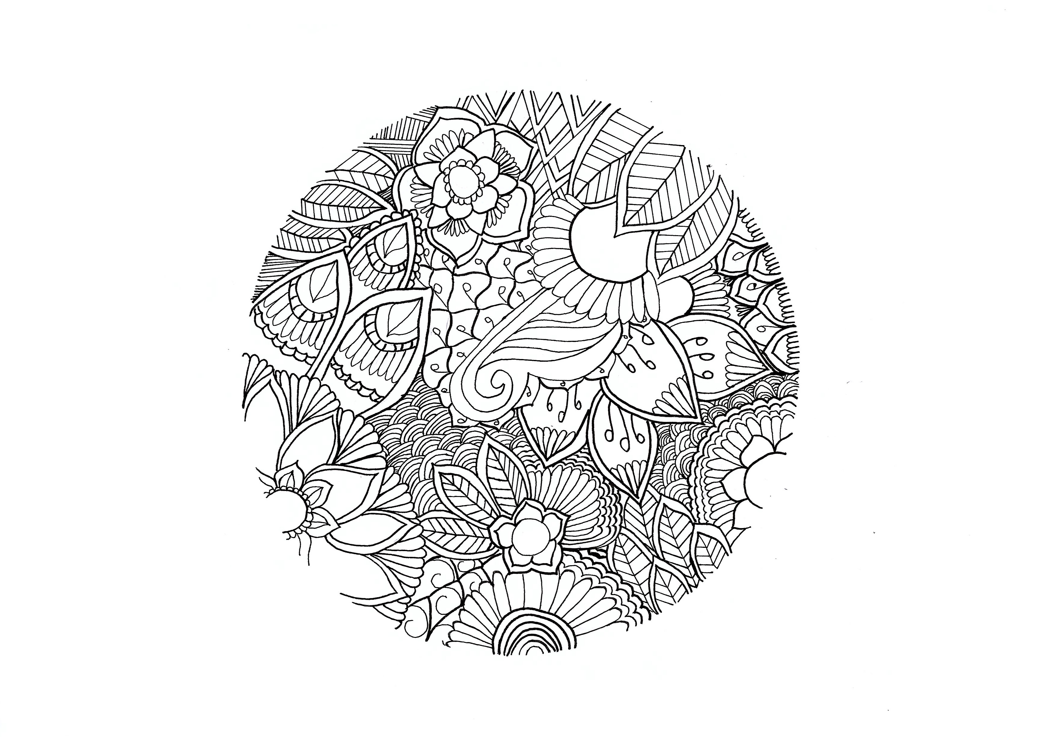 Mandala cercle for chloe - M&alas Adult Coloring Pages