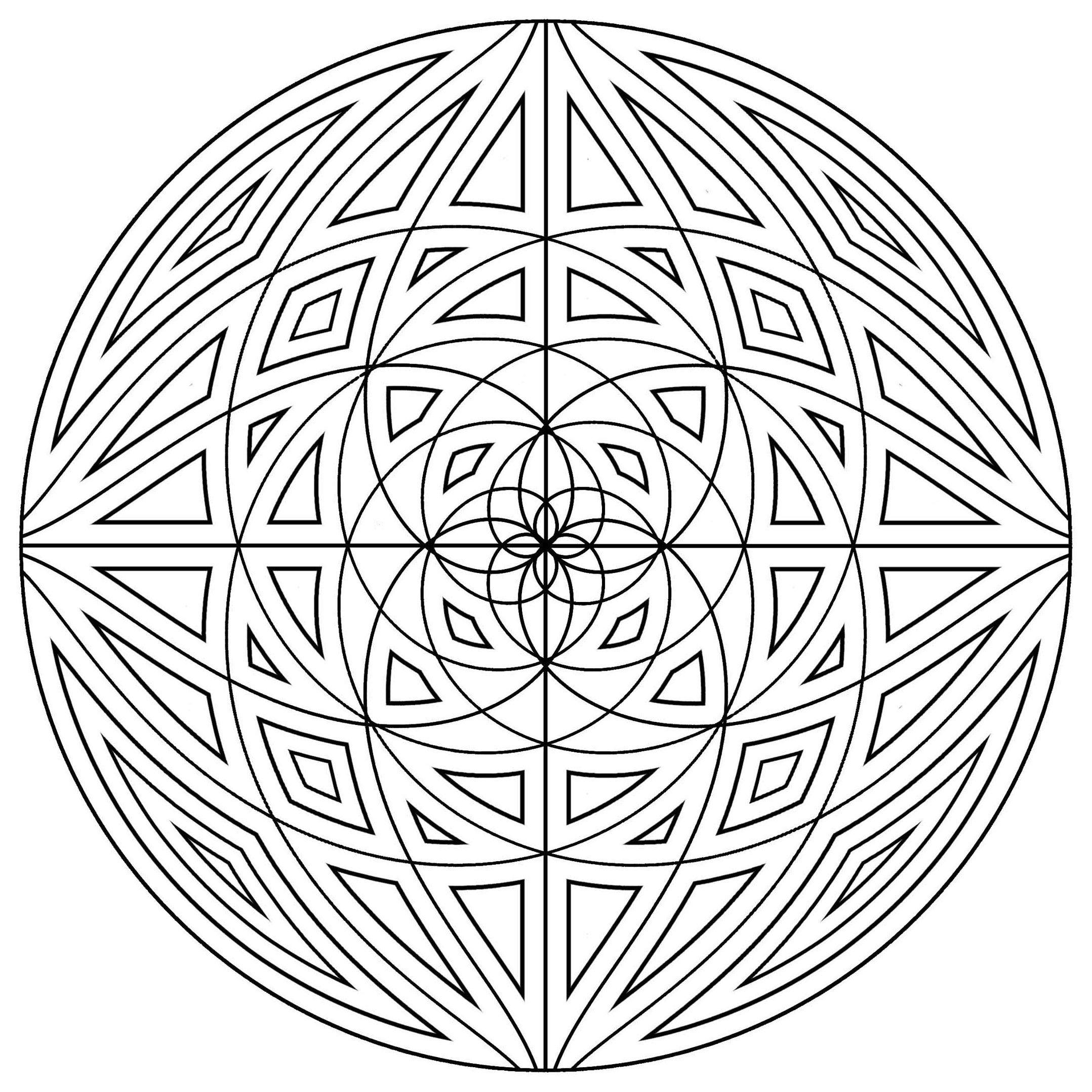 Mandalas with concentric lines