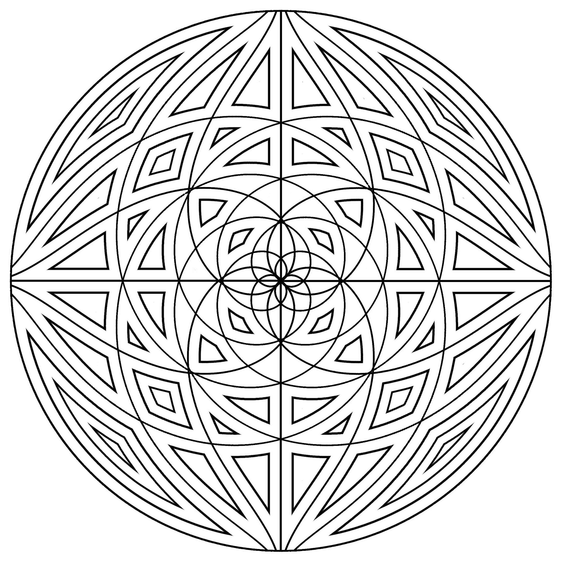 Mandalas with concentric lines