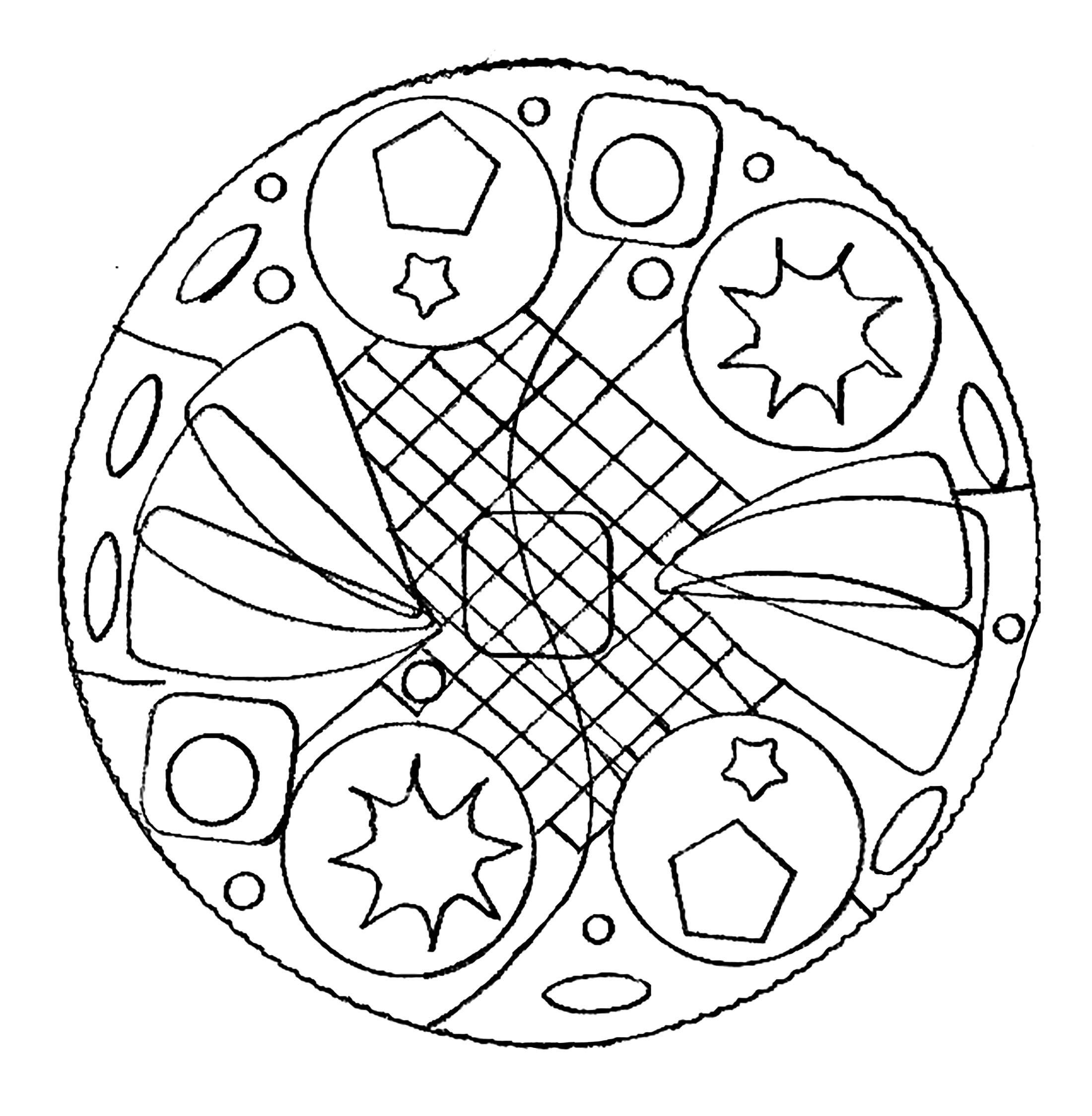 Download Simple mandalas - M&alas Adult Coloring Pages