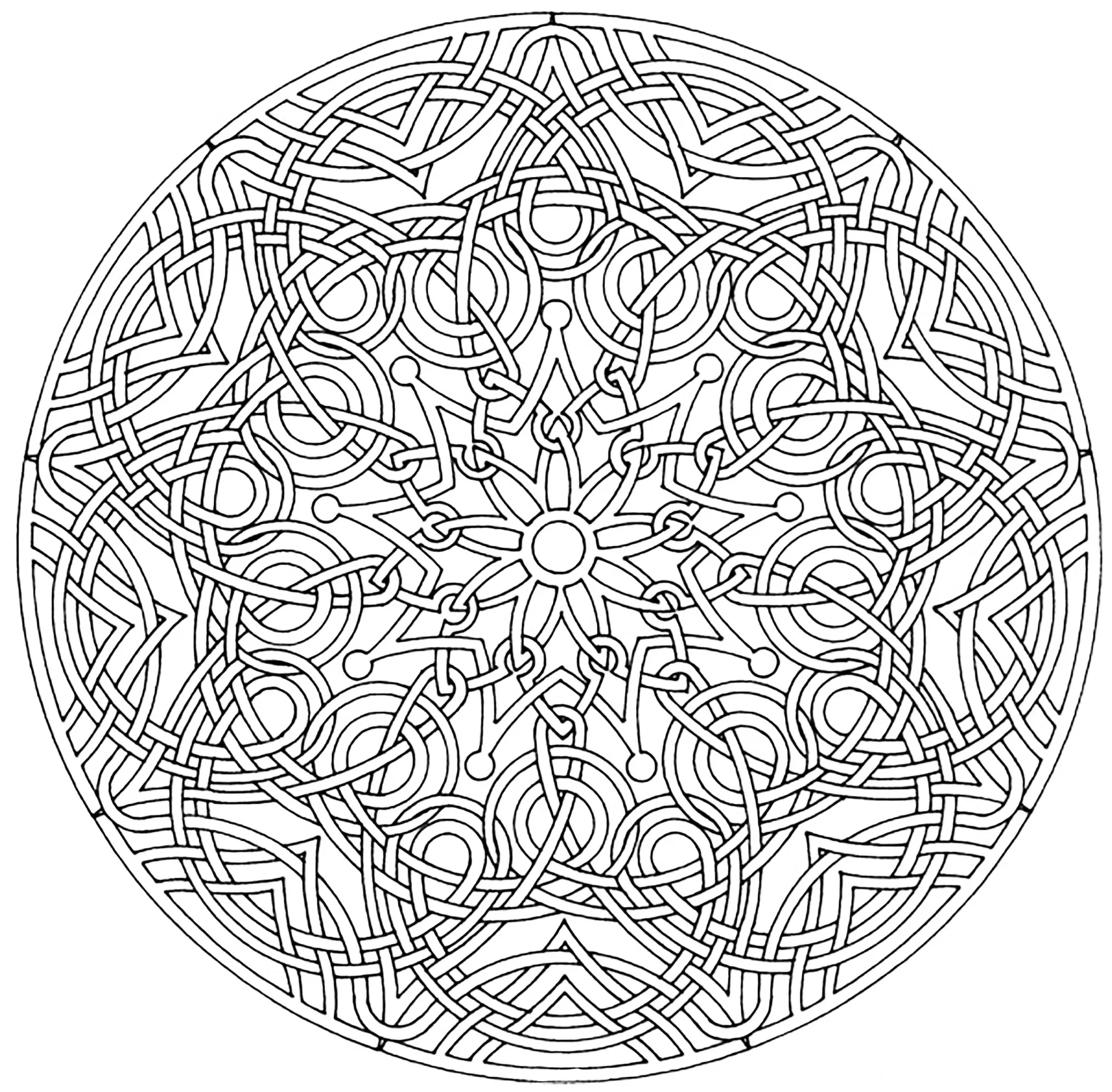 Mandala royal (Printable Coloring Page for adults)