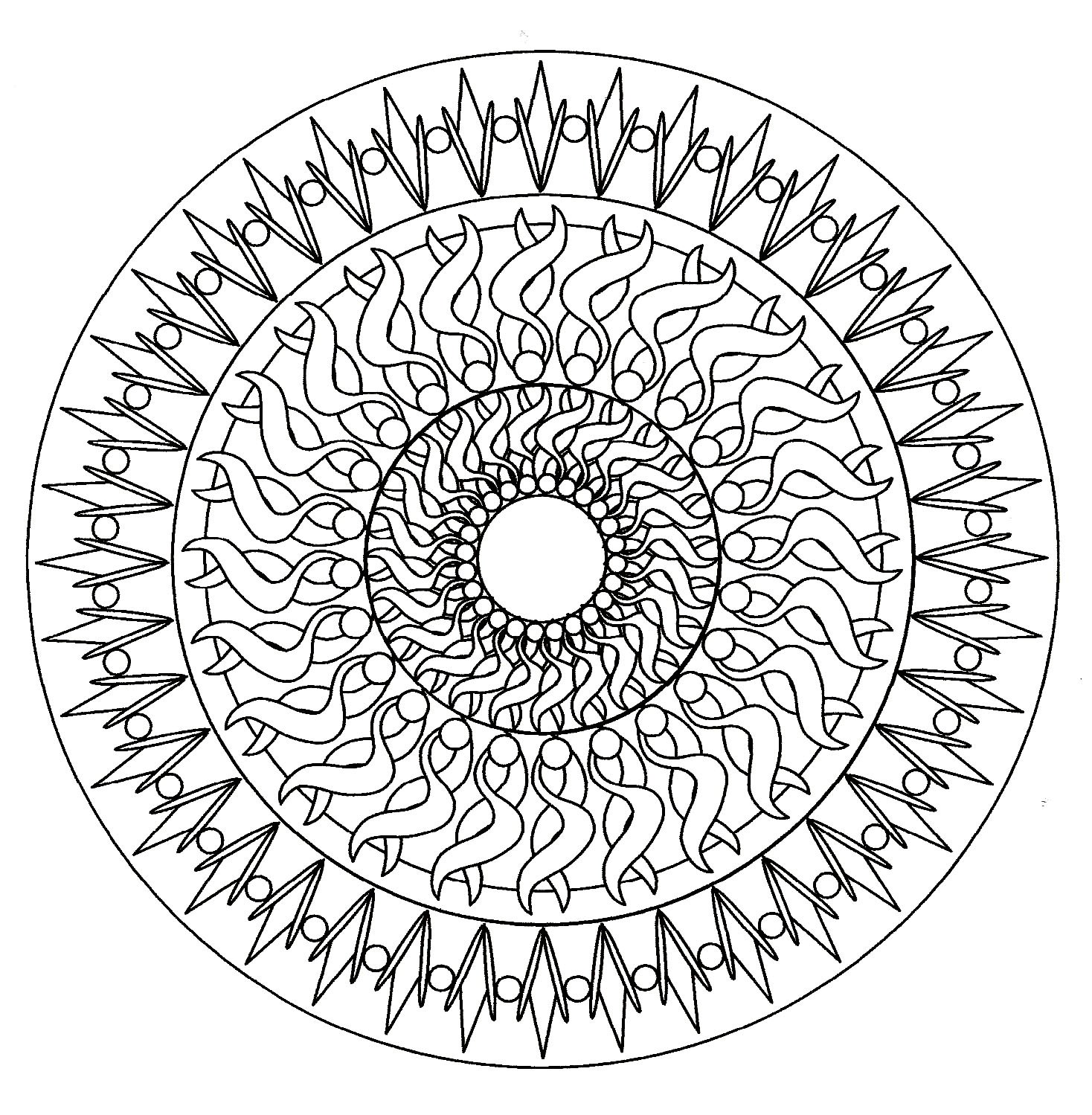 Simple mandala - 6 - Image with : , 