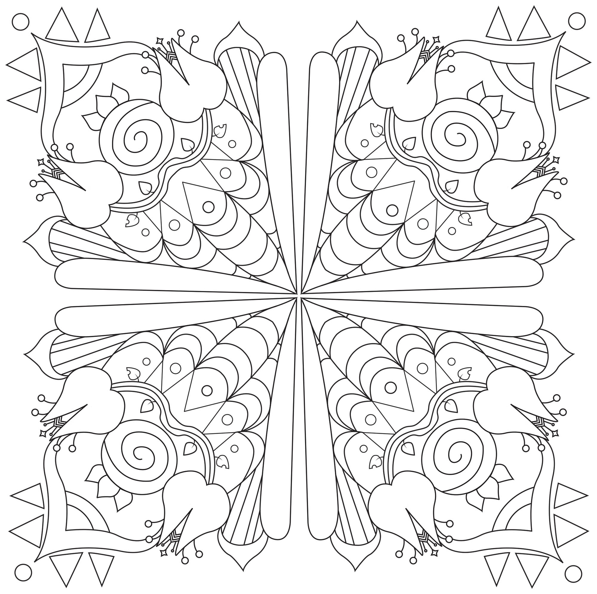 Mandala with abstract patterns