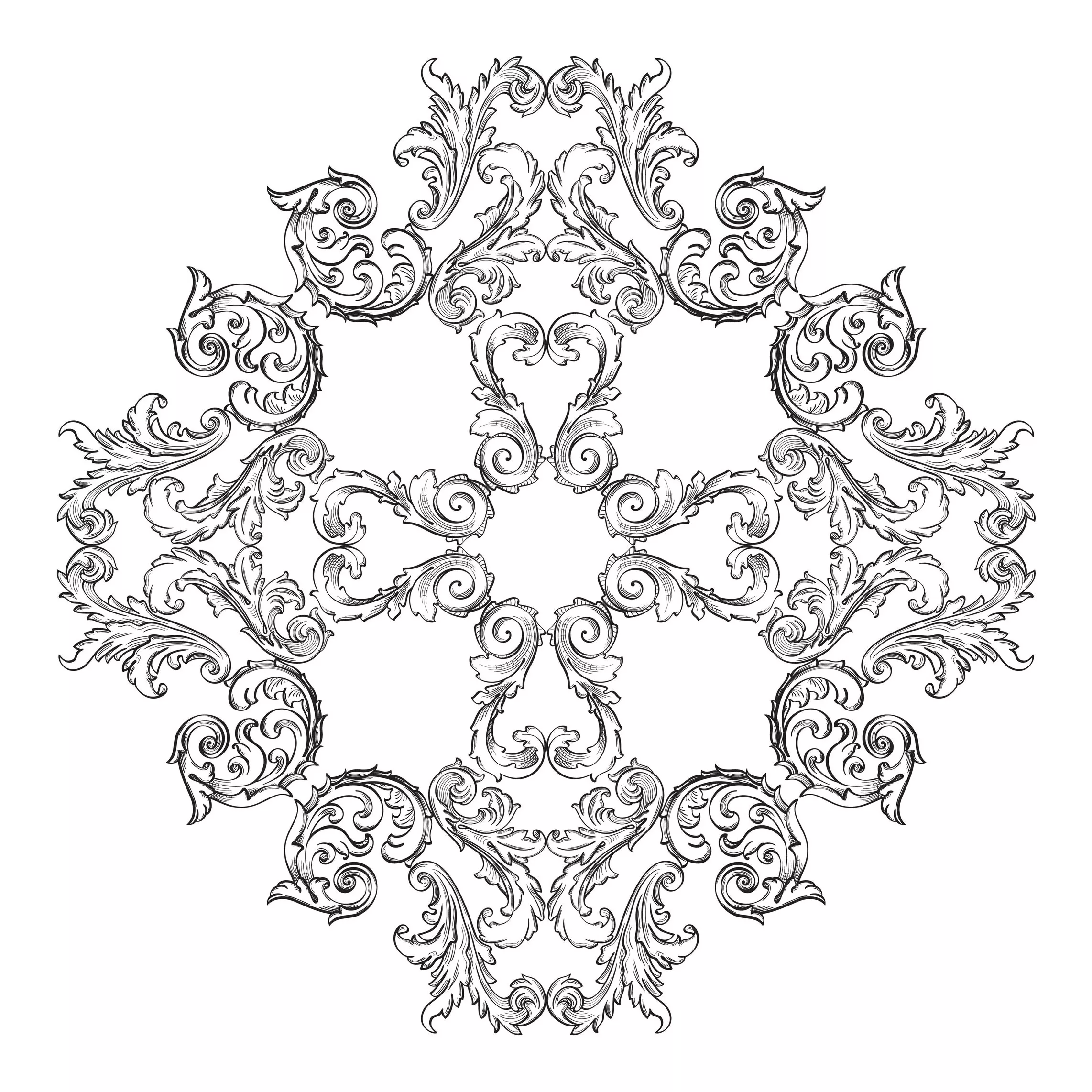 Vintage mandala by Alexeii Buravtsov (Printable Coloring Page for adults)
