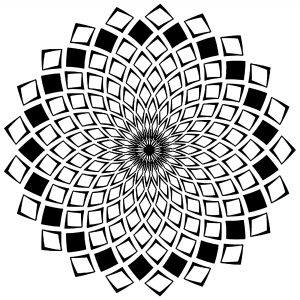 Coloring page mandala squares