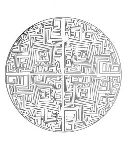 Free mandala to color : maze