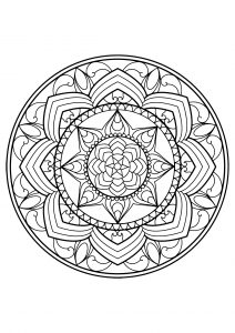 Mandala from free coloring books for adults   13