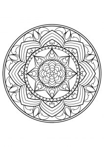 Mandala from free coloring books for adults   13