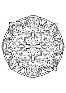 Mandala from free coloring books for adults   23