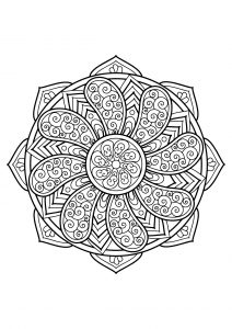Mandala from free coloring books for adults   27
