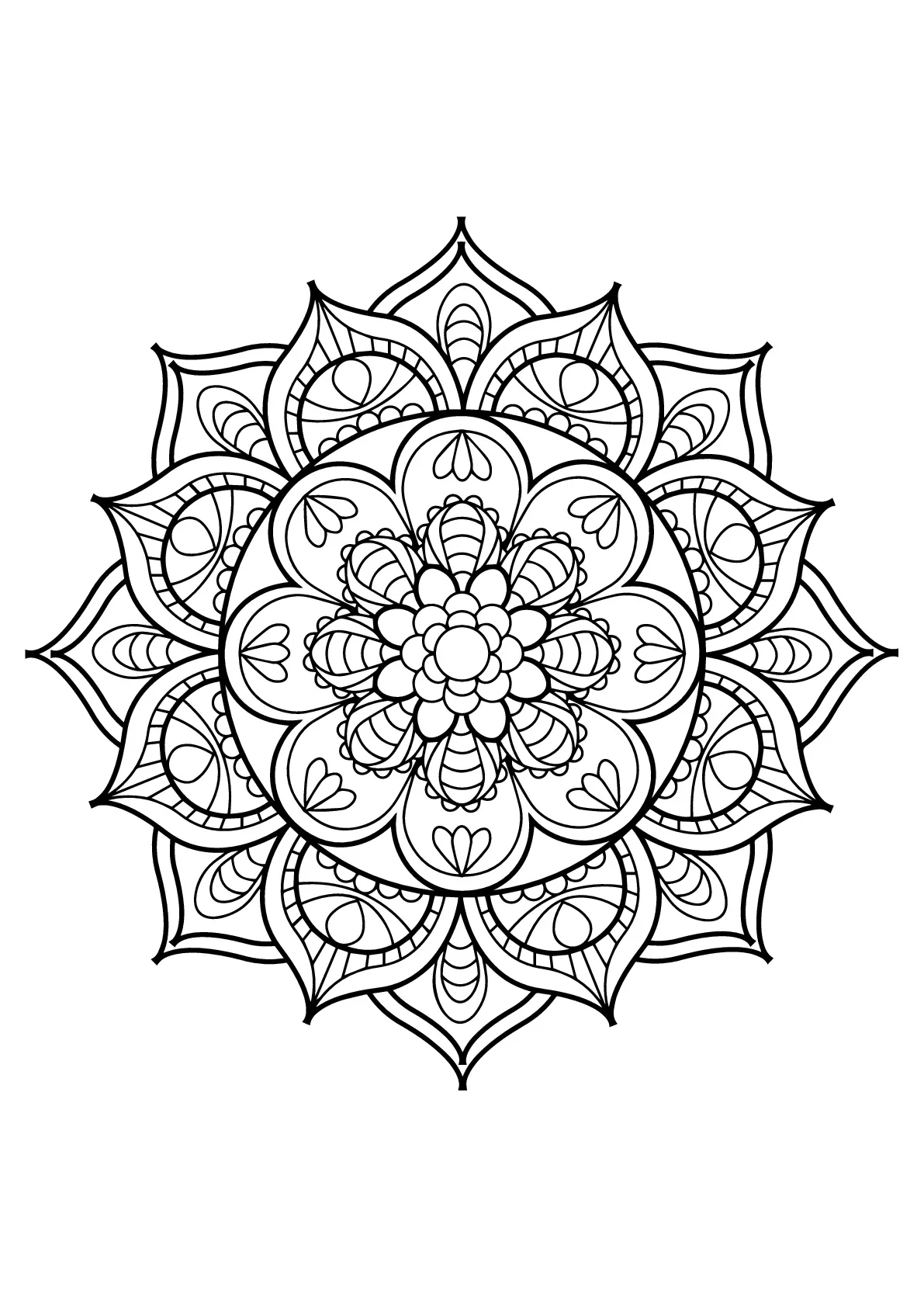 Mandala from free coloring books for adults - 11