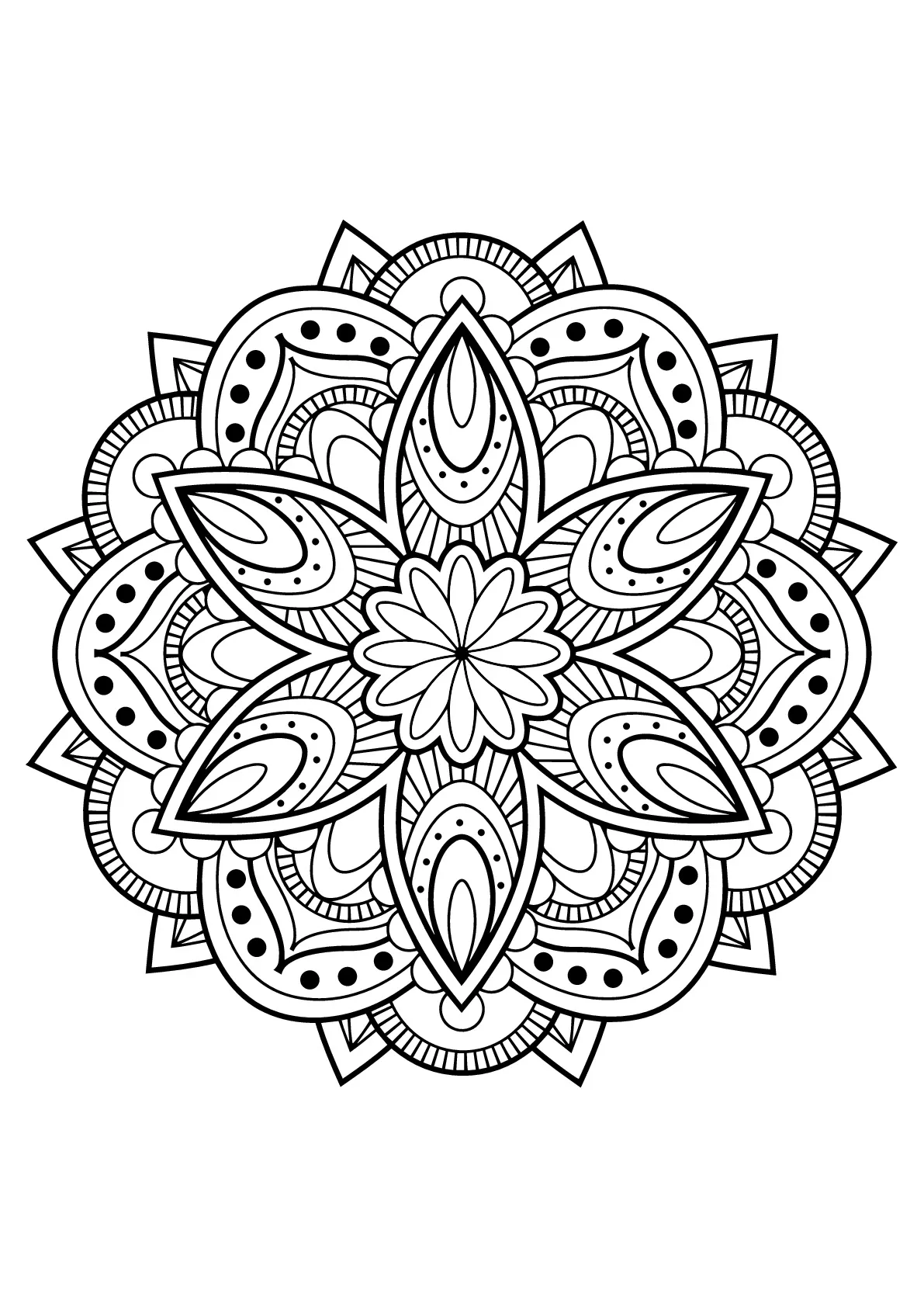 Mandala from free coloring books for adults - 16