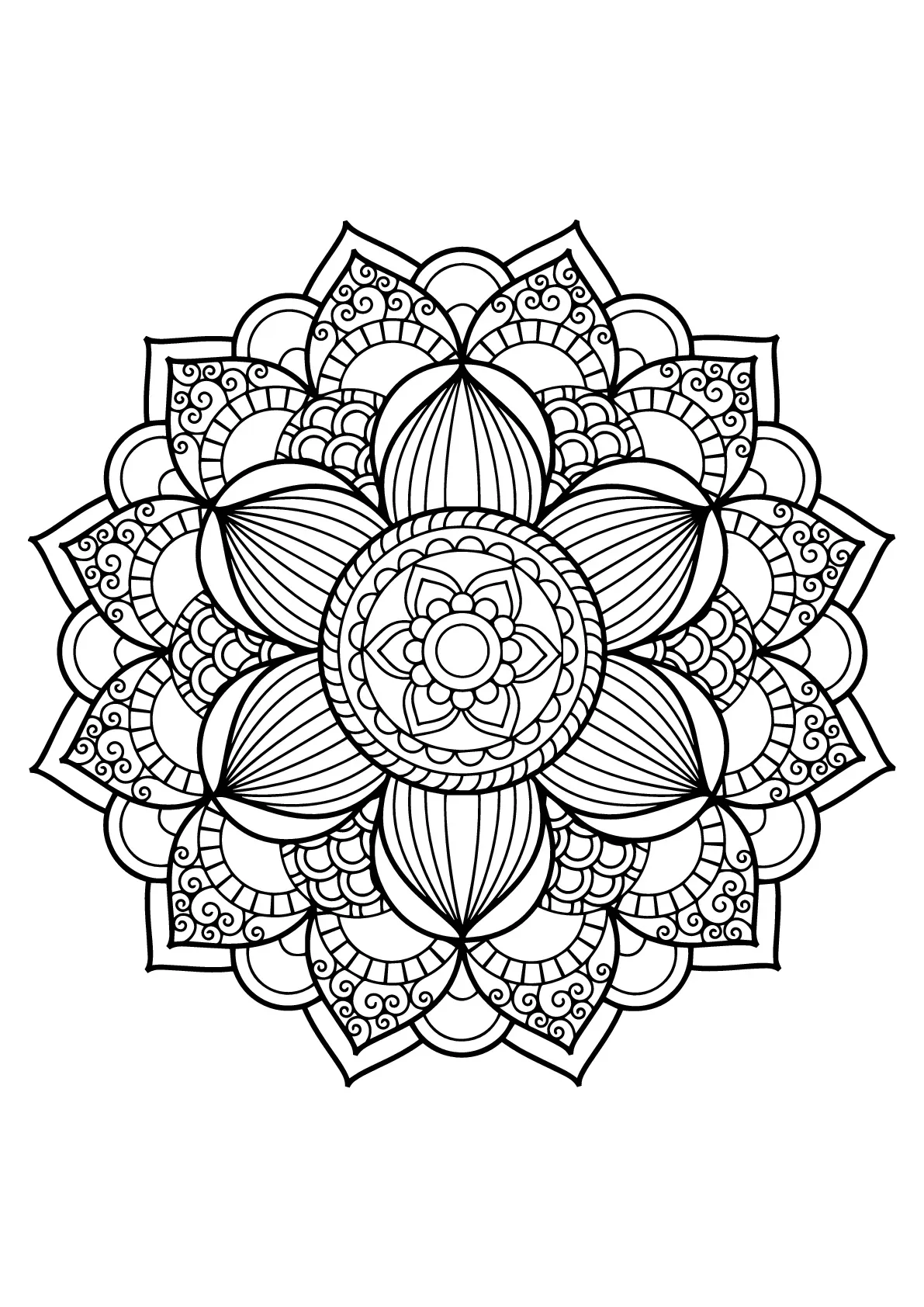 Mandala from free coloring books for adults - 17