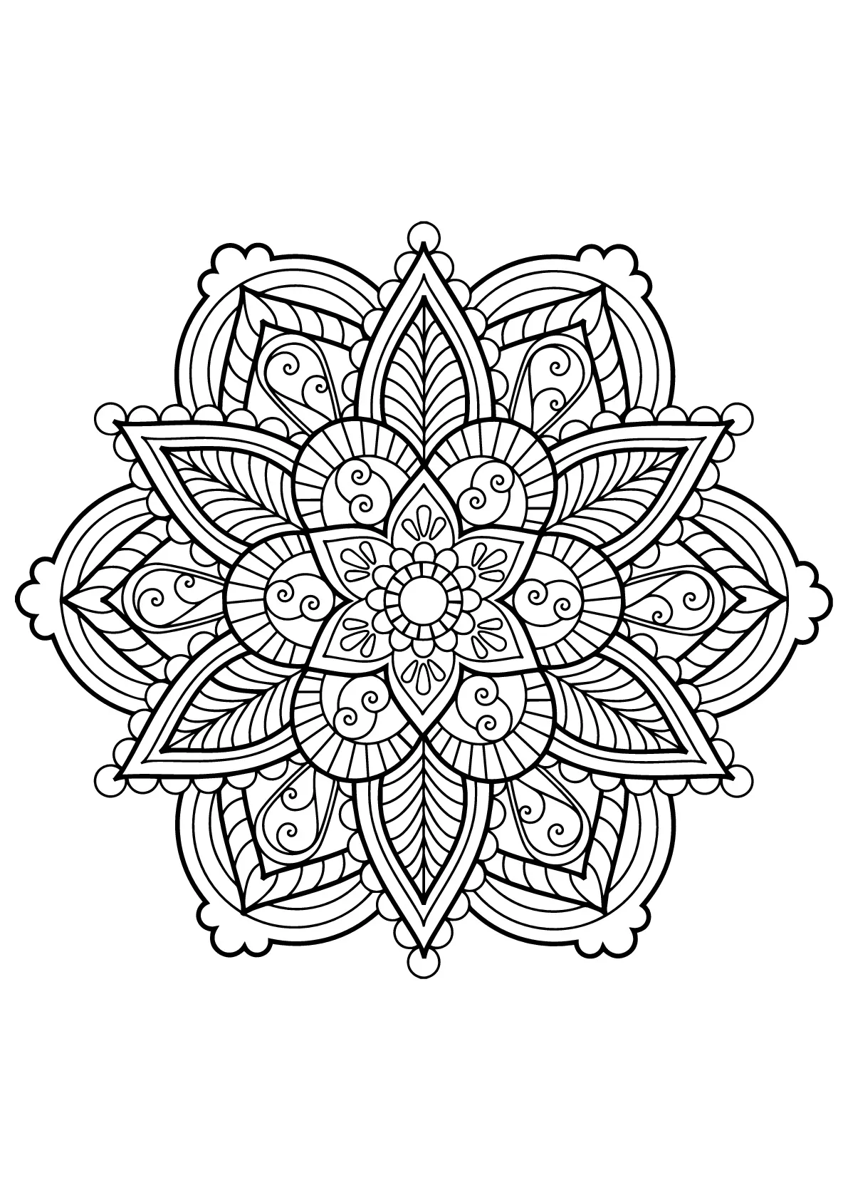 Mandala from free coloring books for adults - 28