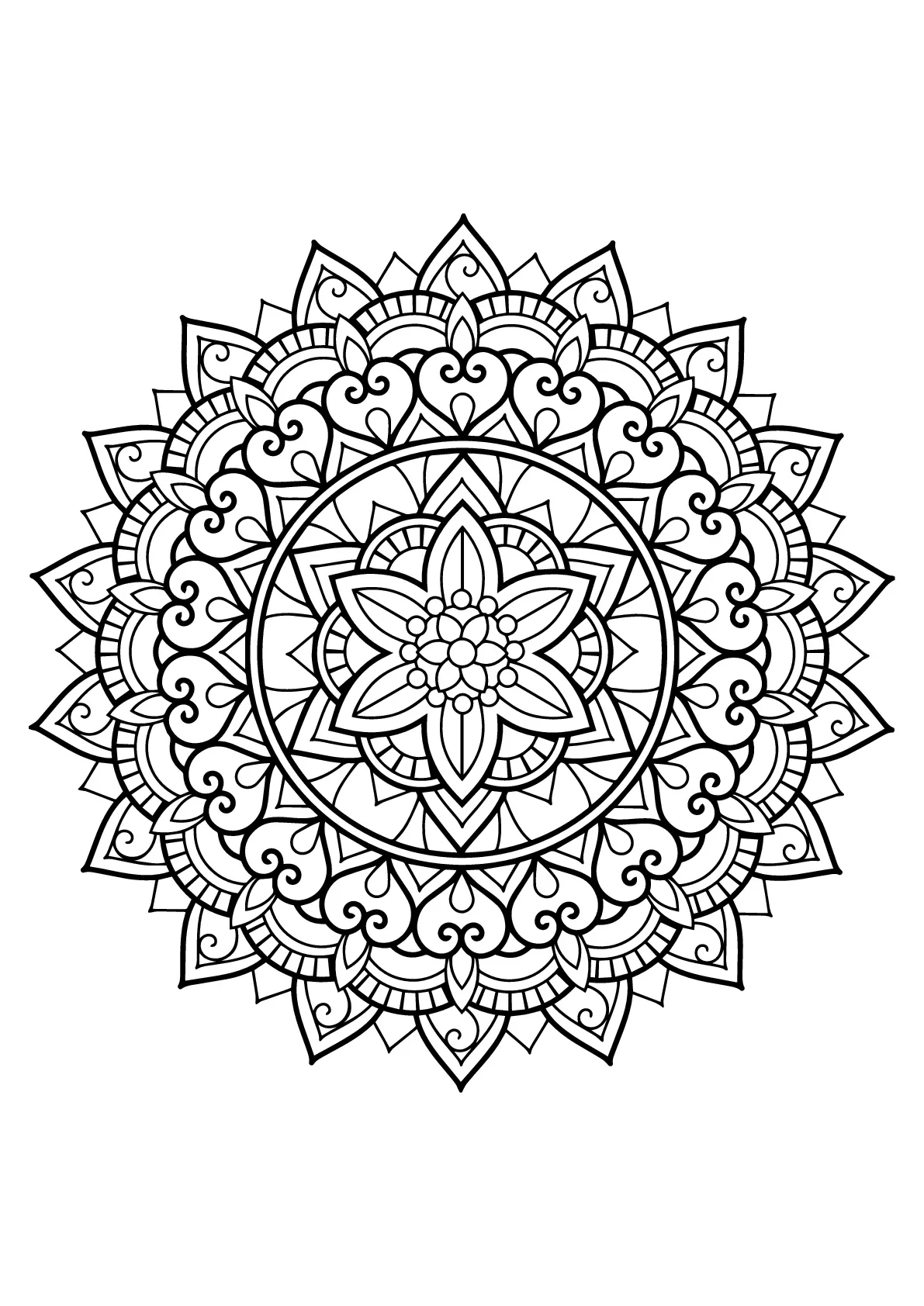 Mandala from free coloring books for adults - 29