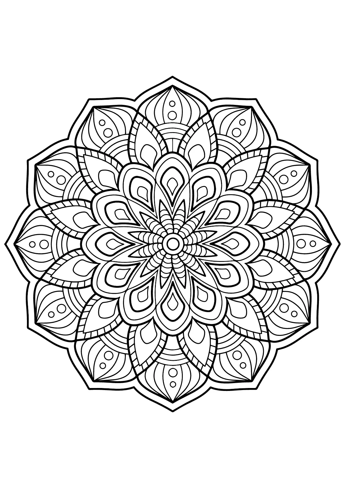 Mandala from free coloring books for adults - 3