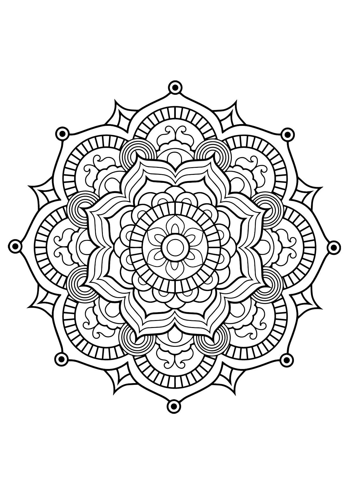 Mandala from free coloring books for adults - 8