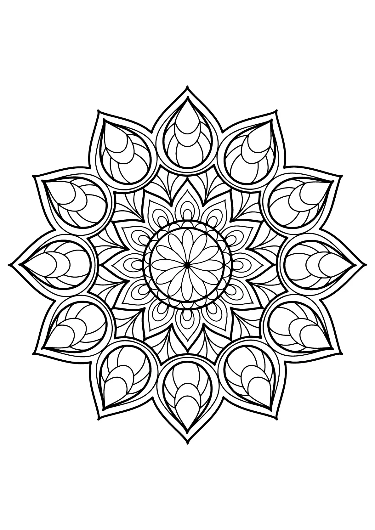 Mandala from free coloring books for adults - 9