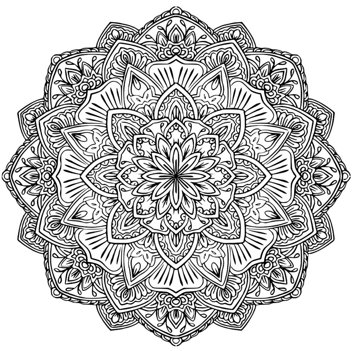 Mandala to download in pdf 1 - M&alas Adult Coloring Pages