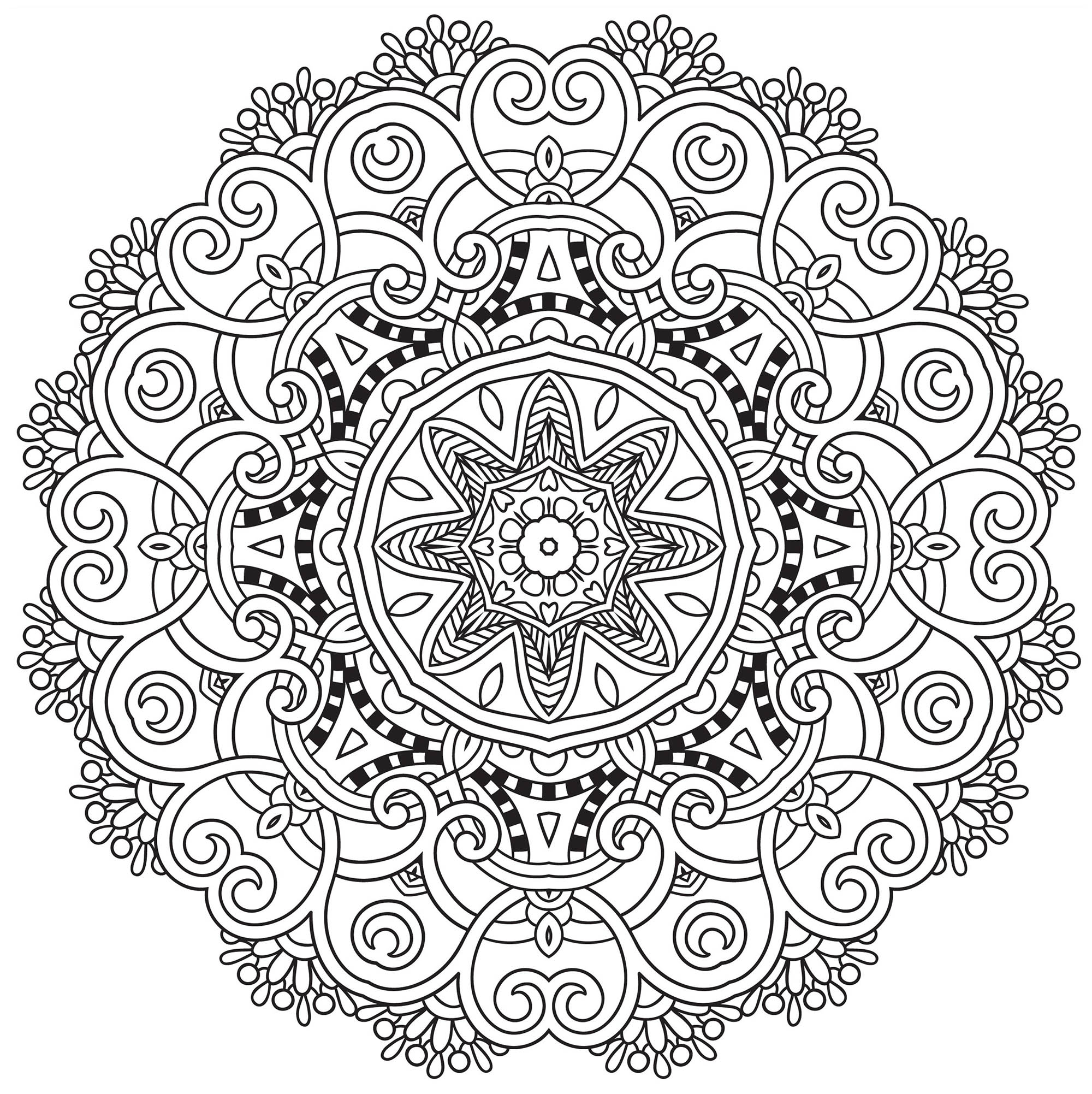 Mandala To Download In Pdf 2 Mandalas Adult Coloring Pages