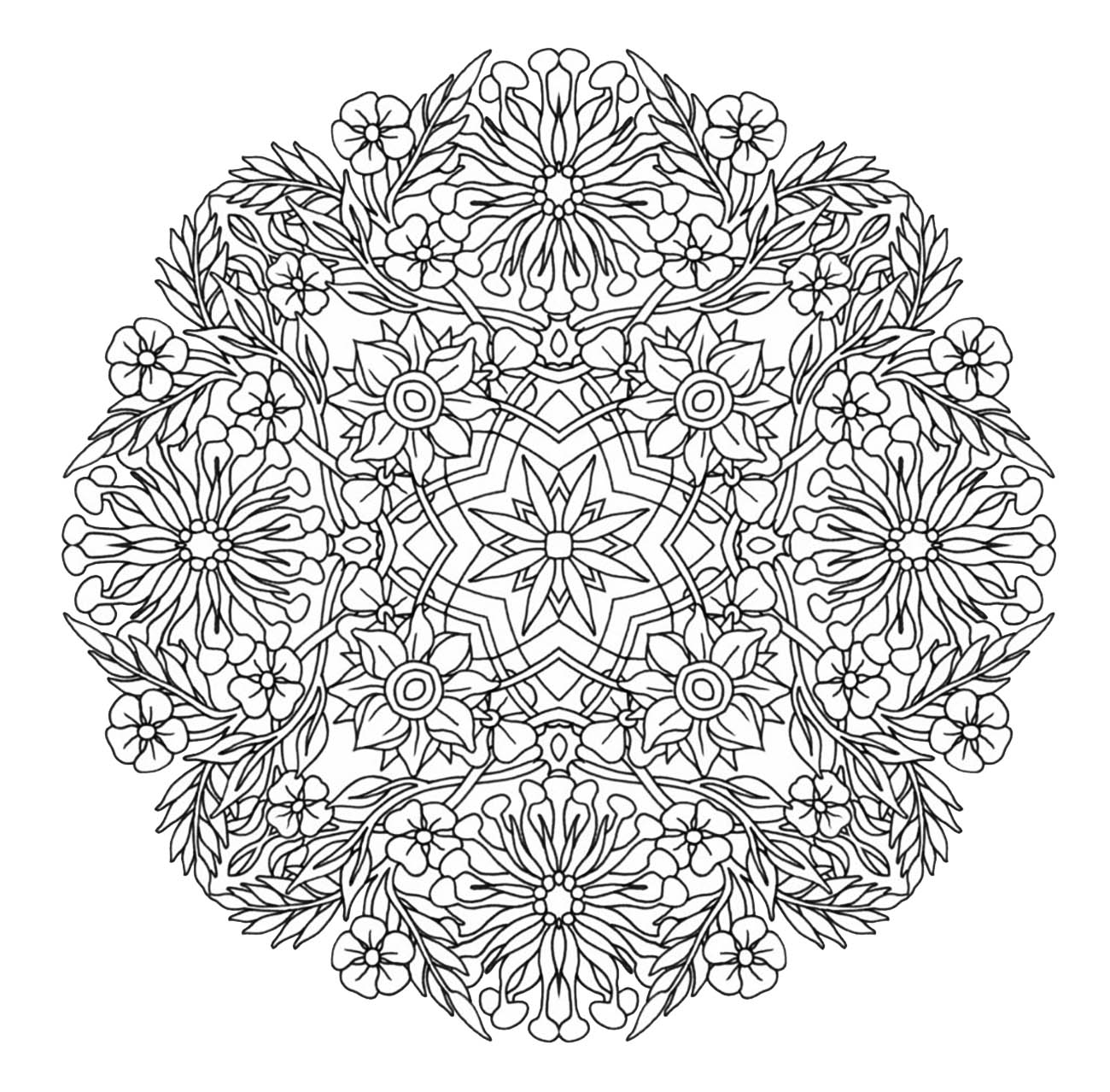 Mandala to download in pdf 9 - M&alas Adult Coloring Pages