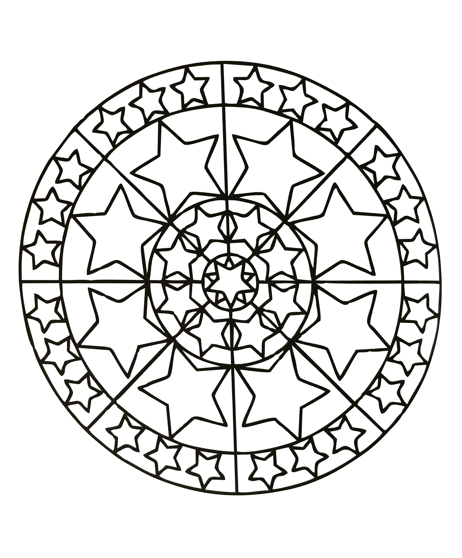 Mandalas to download for free - 13 - Image with : Star