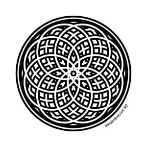 Infinity of time (Mandalas Coloring Page)