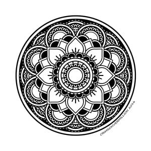 Peaceful unity (Mandalas Coloring Page)