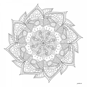 Abstract Mandala (Coloring Page)